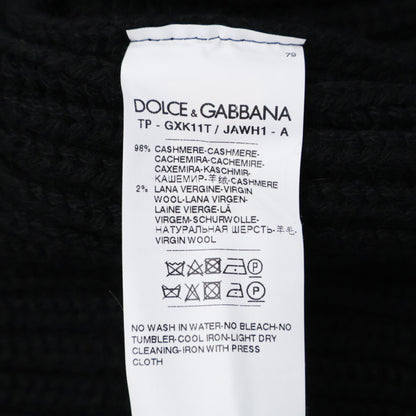 DOLCE&GABBANA ドルチェアンドガッバーナ GXK11T JAWH1 ブラック DGロゴ カシミヤニットセーター トップス