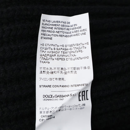 DOLCE&GABBANA ドルチェアンドガッバーナ GXK11T JAWH1 ブラック DGロゴ カシミヤニットセーター トップス