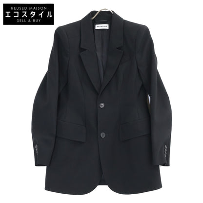 BALENCIAGA バレンシアガ 18年 503722 ブラック ウール テーラードジャケット ジャケット