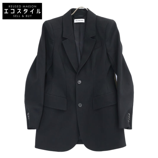 BALENCIAGA 2018 503722 Black wool tailored jacket Jacket