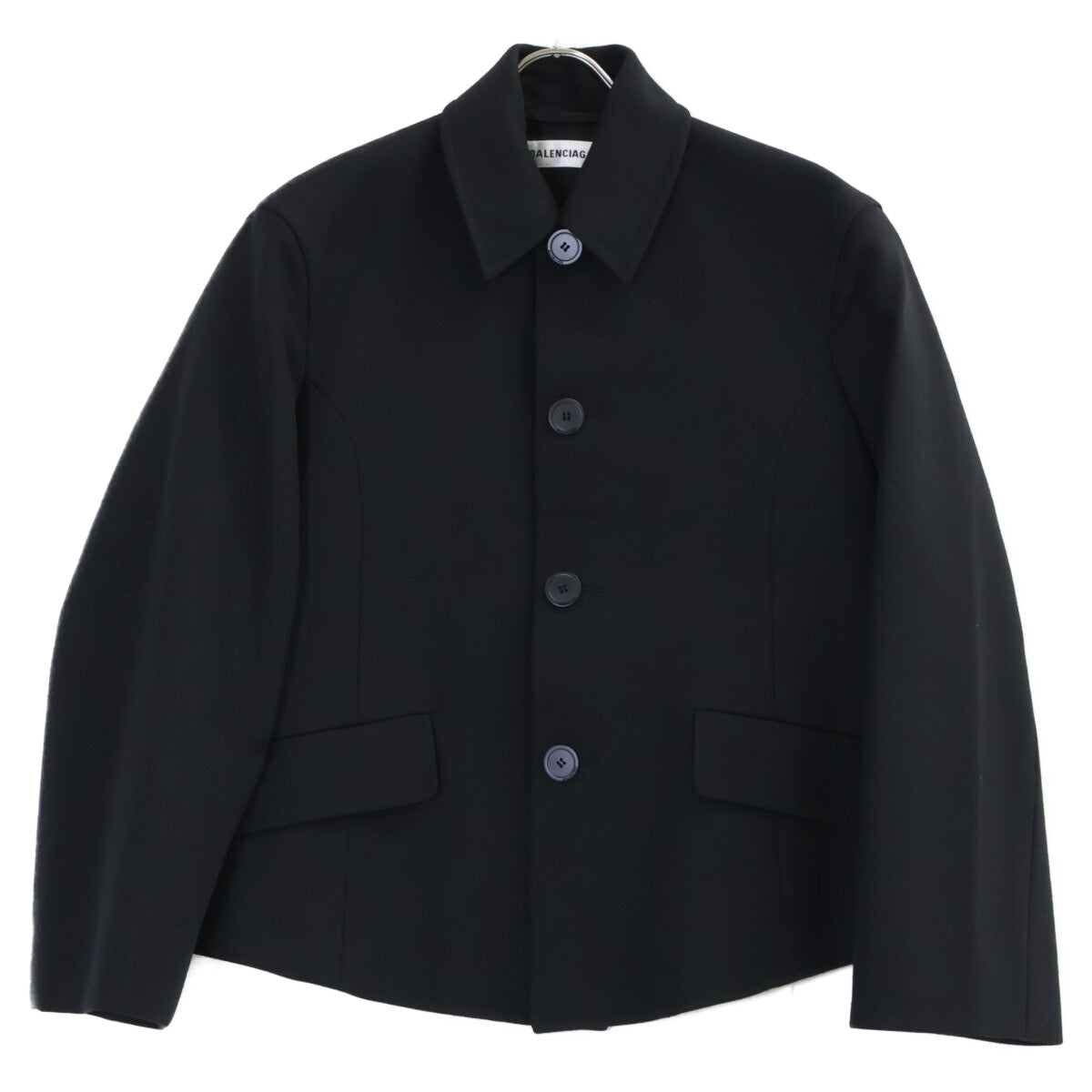 BALENCIAGA バレンシアガ 21年 680959 ブラック デコンストラクト ウール ジャケット ジャケット