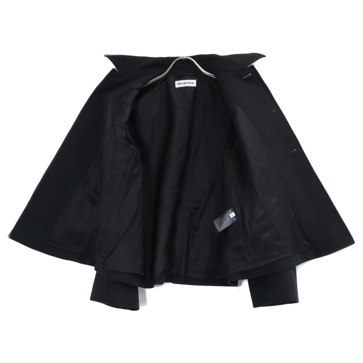 BALENCIAGA バレンシアガ 21年 680959 ブラック デコンストラクト ウール ジャケット ジャケット