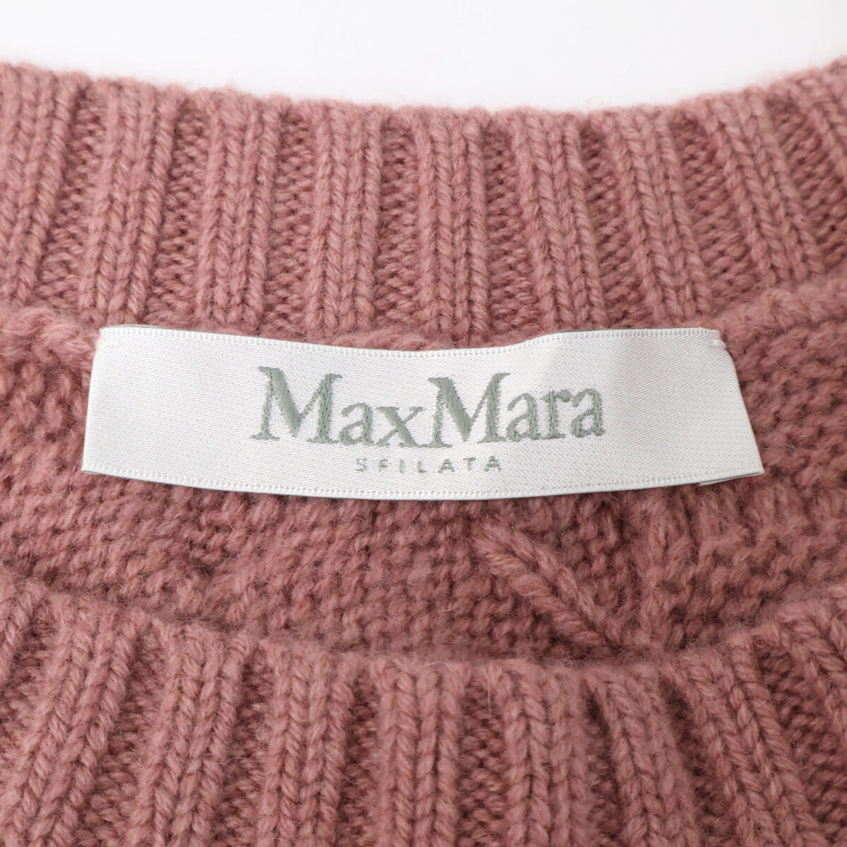 Max Mara マックスマーラ 2313262136 RUNWAY ピンク カシミヤ混 ニットワンショルダードレス ワンピース