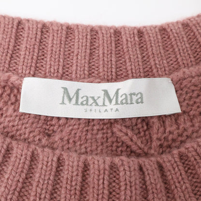 Max Mara マックスマーラ 2313262136 RUNWAY ピンク カシミヤ混 ニットワンショルダードレス ワンピース