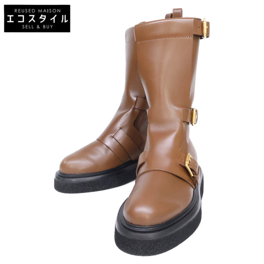 Max Mara マックスマーラ 【美品】カーフレザー バックルブーツ シューズ