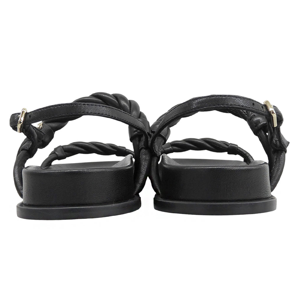 JIMMY CHOO ジミーチュウ 美品 DIOSA フラットサンダル シューズ レディース ブラック 36 シューズ