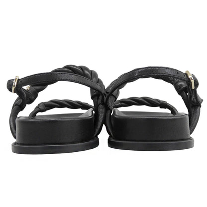 JIMMY CHOO ジミーチュウ 美品 DIOSA フラットサンダル シューズ レディース ブラック 36 シューズ