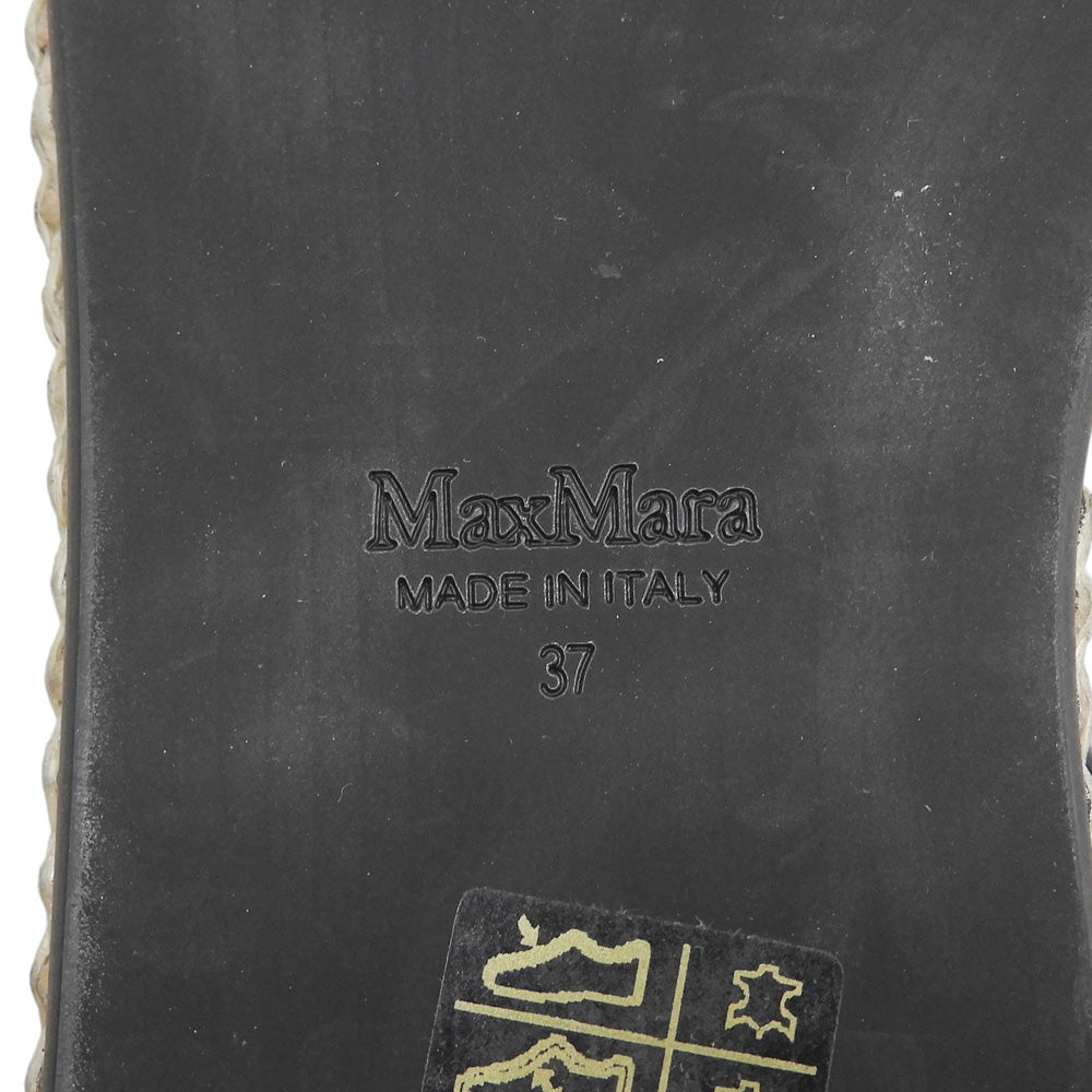 Max Mara マックスマーラ ウェッジソール 厚底 サンダル シューズ レディース ブラック 37 シューズ