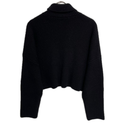 BALENCIAGA バレンシアガ 21年 682002 ブラック オーバーサイズ クロップド タートルネック ニット トップス