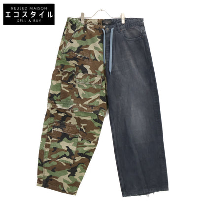 BALENCIAGA バレンシアガ 【美品/国内正規/23年製】786645 USED加工 ハイブリッド バギーパンツ ボトムス