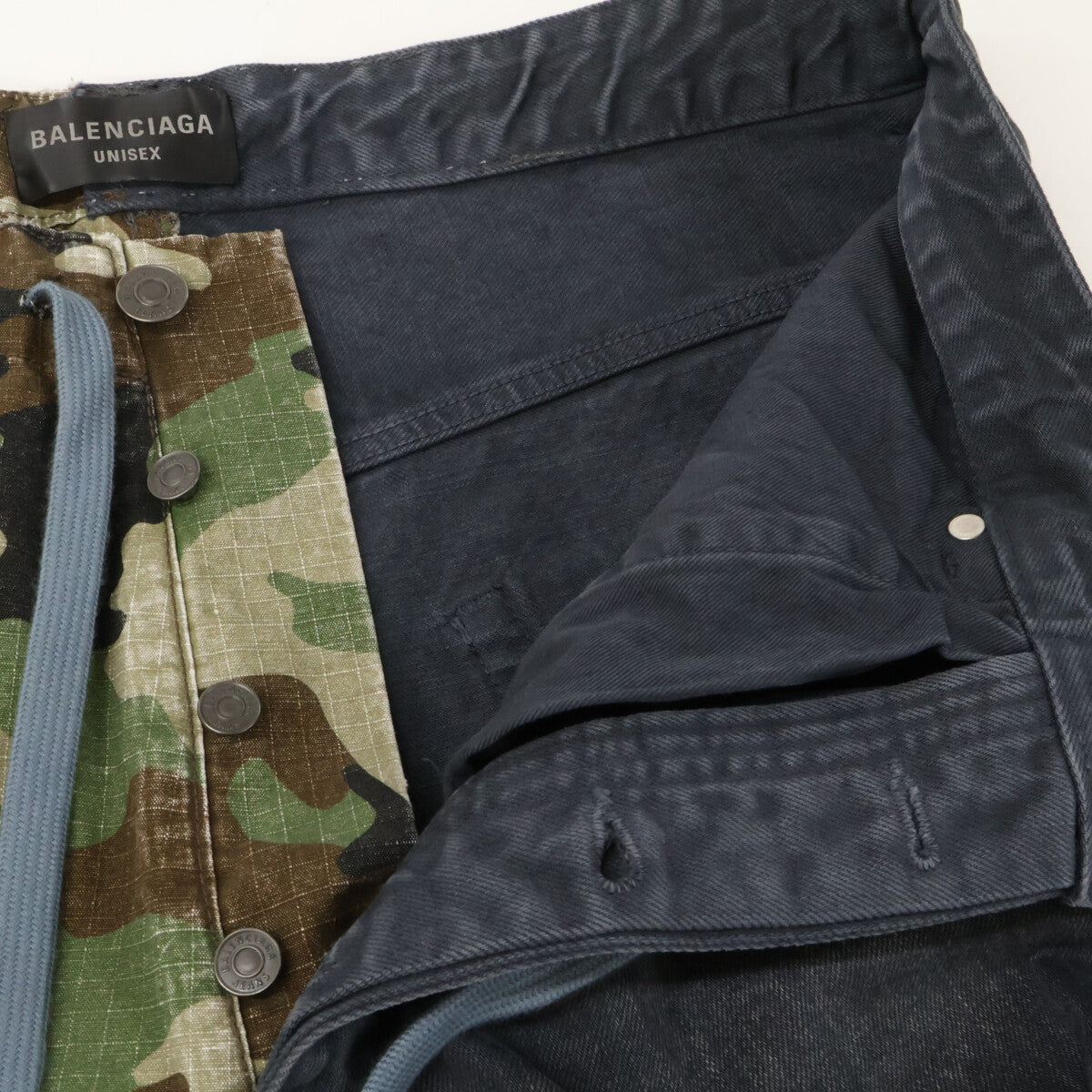 BALENCIAGA バレンシアガ 【美品/国内正規/23年製】786645 USED加工 ハイブリッド バギーパンツ ボトムス