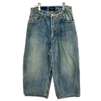 BALENCIAGA バレンシアガ 23年 767979 ユニセックス ダブルフロント ワイドレッグ デニムパンツ ボトムス