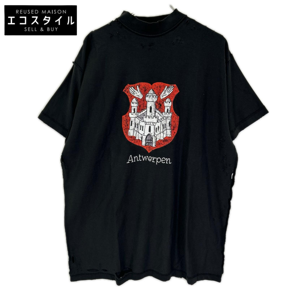 BALENCIAGA バレンシアガ 23年 787358 ユニセックス アントウェルペン インサイドアウト オーバーサイズ Tシャツ トップス