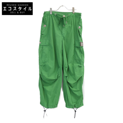 DOLCE&GABBANA ドルチェアンドガッバーナ FTCH8T GDAXU グリーン ハイウエスト カーゴパンツ ボトムス