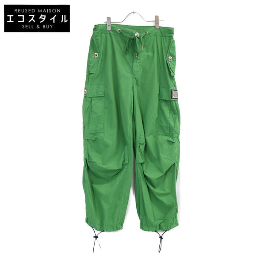 DOLCE&GABBANA ドルチェアンドガッバーナ FTCH8T GDAXU グリーン ハイウエスト カーゴパンツ ボトムス