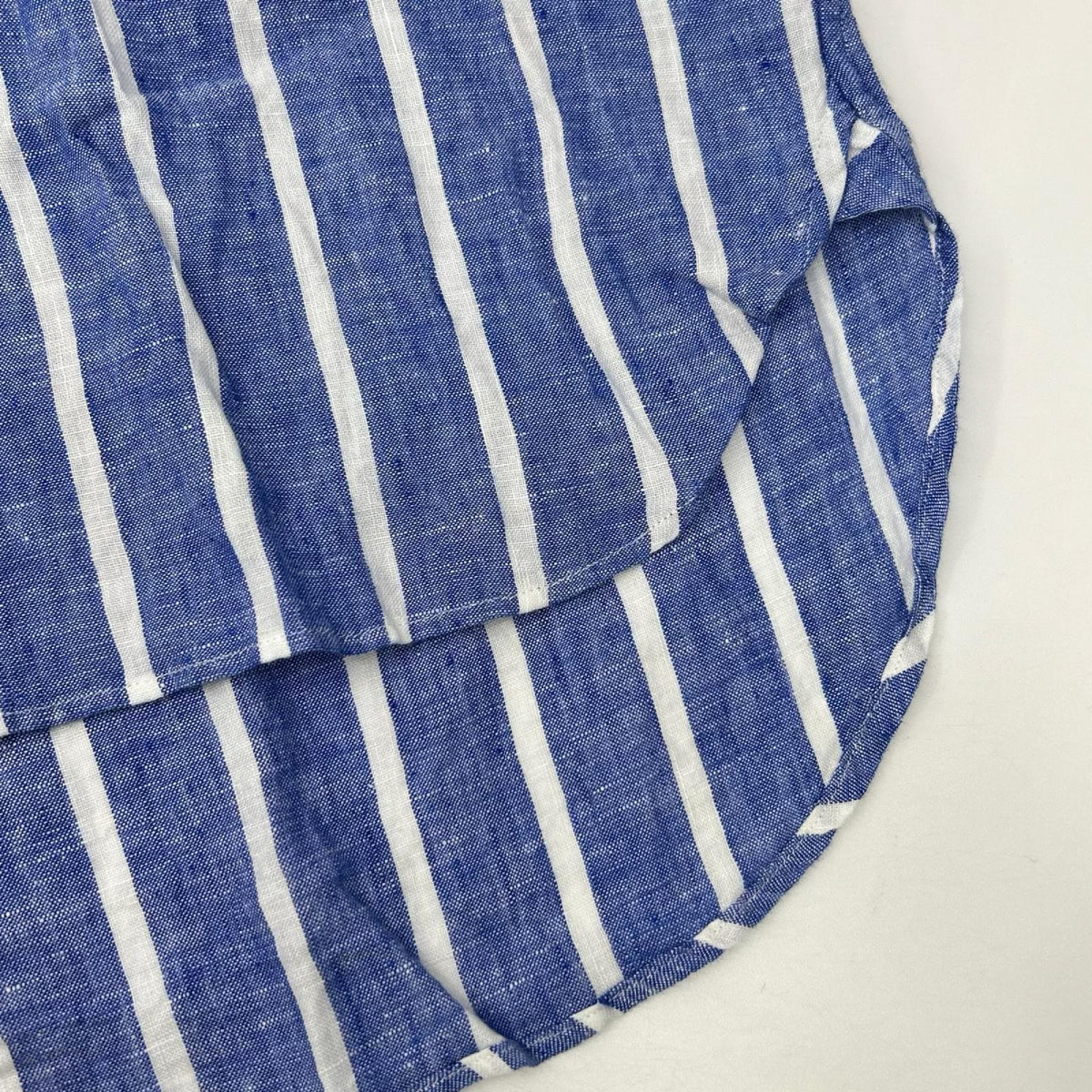 POLObyRalphLauren ポロラルフローレン ブルー×ホワイト リネン100　ポニー刺繍　ストライプシャツ トップス