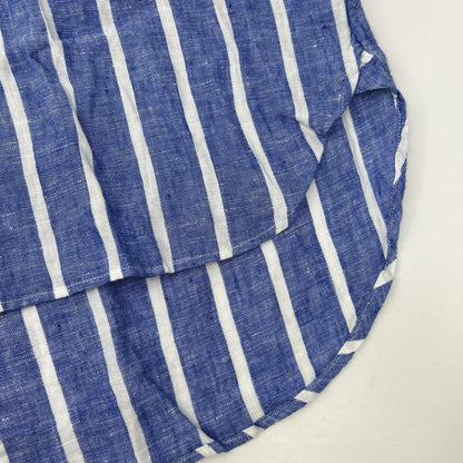 POLObyRalphLauren ポロラルフローレン ブルー×ホワイト リネン100　ポニー刺繍　ストライプシャツ トップス