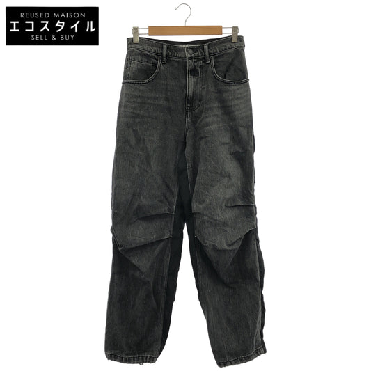ALEXANDER WANG アレキサンダーワン ブラック デニム×ナイロン 切り替えパンツ ボトムス