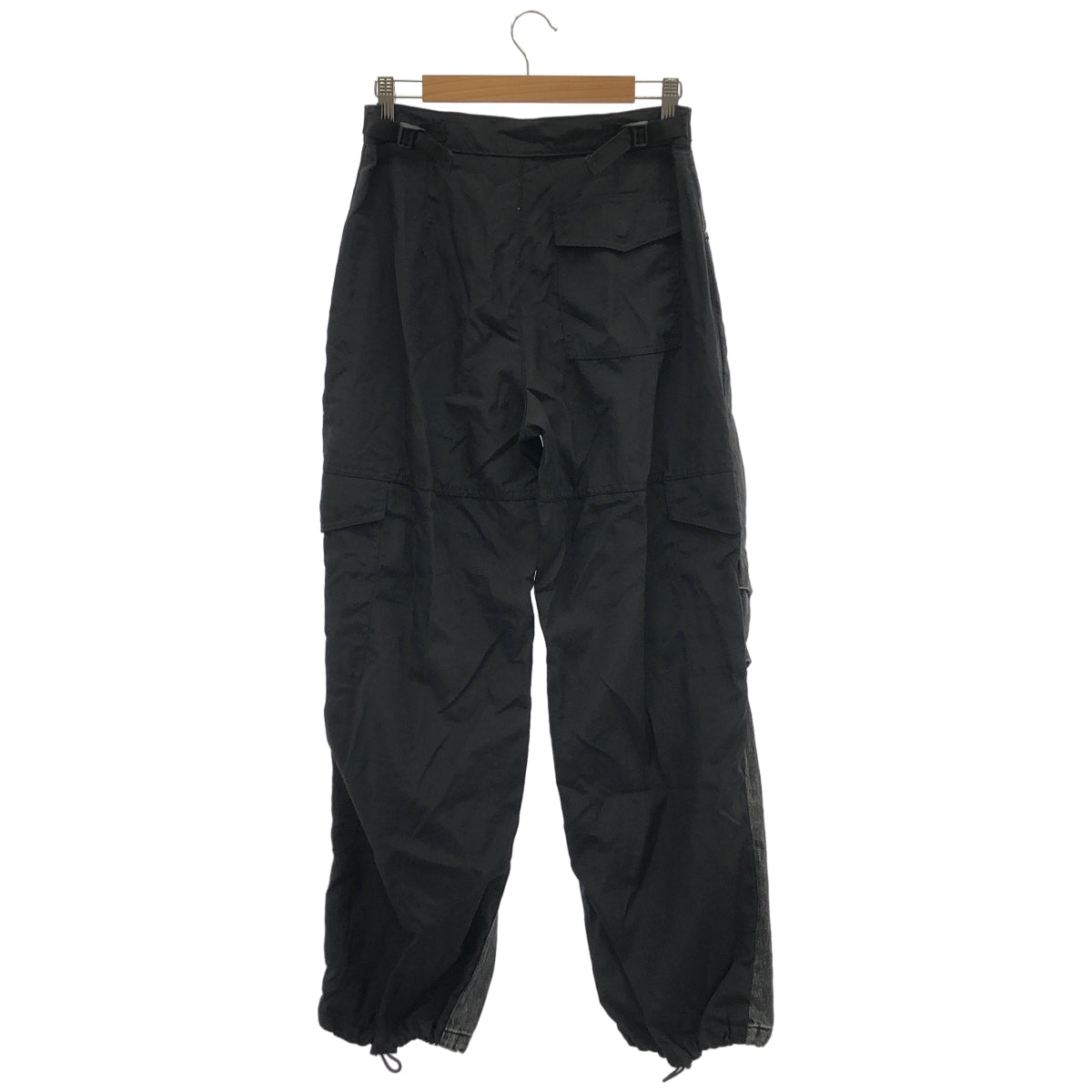 ALEXANDER WANG アレキサンダーワン ブラック デニム×ナイロン 切り替えパンツ ボトムス