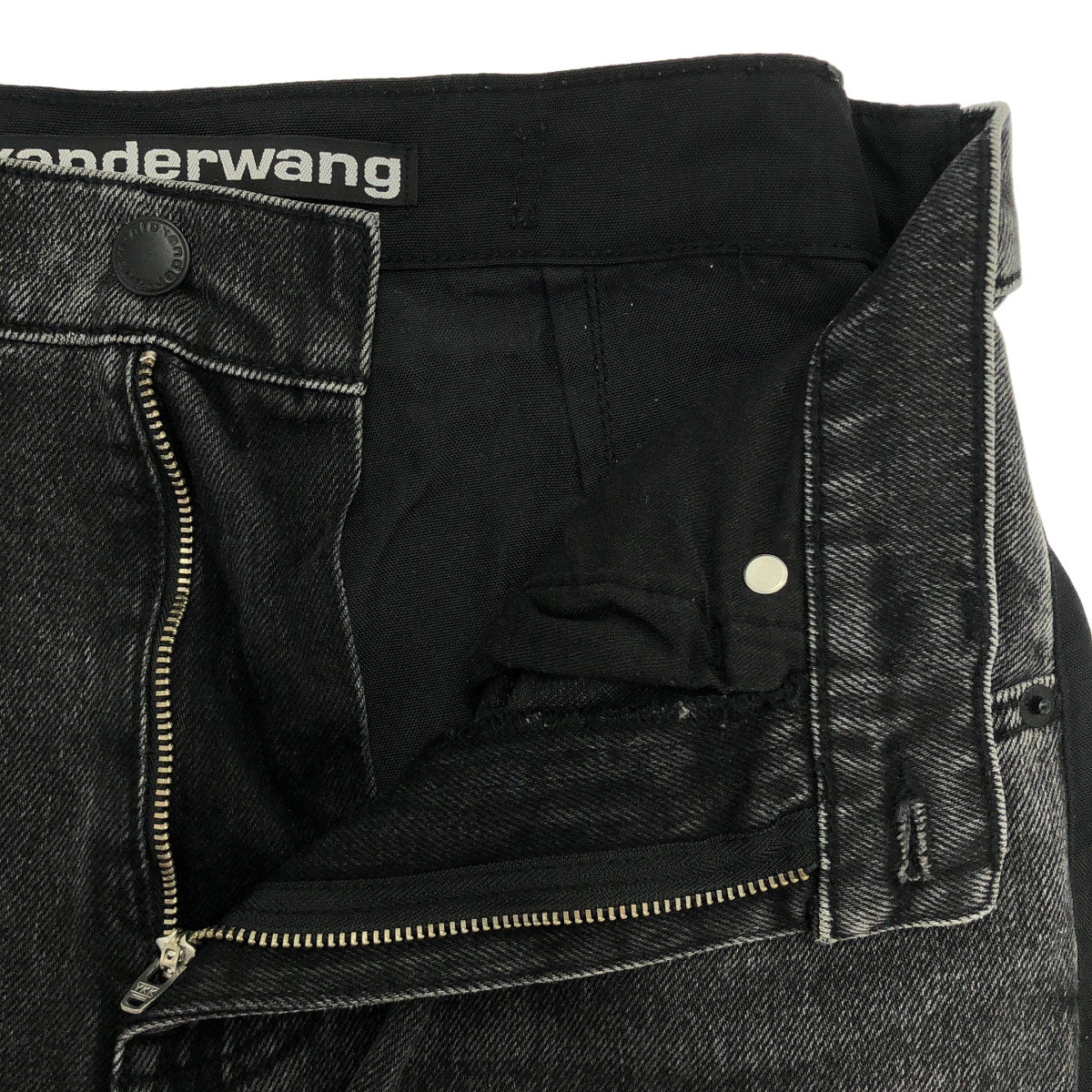 ALEXANDER WANG アレキサンダーワン ブラック デニム×ナイロン 切り替えパンツ ボトムス