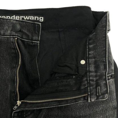 ALEXANDER WANG アレキサンダーワン ブラック デニム×ナイロン 切り替えパンツ ボトムス