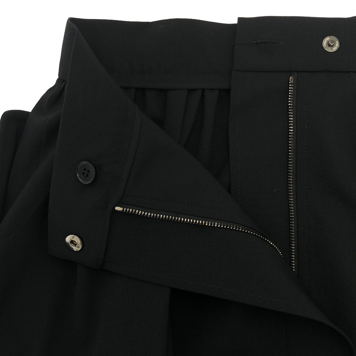 Max Mara マックスマーラ 23110601336 ブラック カーゴスカート ウール ボトムス
