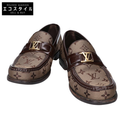 LOUIS VUITTON ルイヴィトン 23年製 モノグラムジャガードxレザー メジャーライン ローファー シューズ