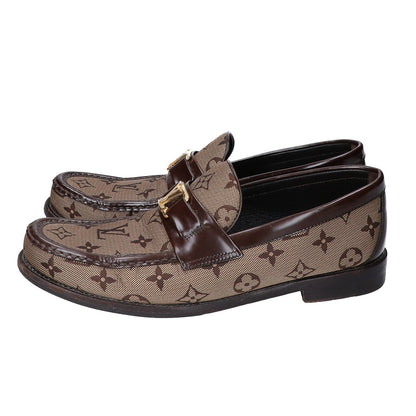 LOUIS VUITTON ルイヴィトン 23年製 モノグラムジャガードxレザー メジャーライン ローファー シューズ