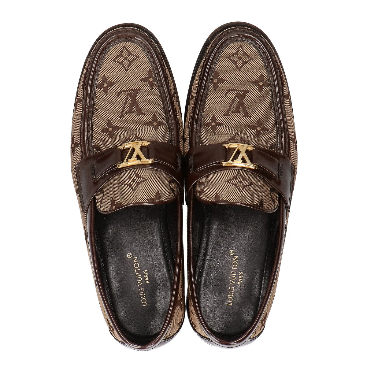 LOUIS VUITTON ルイヴィトン 23年製 モノグラムジャガードxレザー メジャーライン ローファー シューズ
