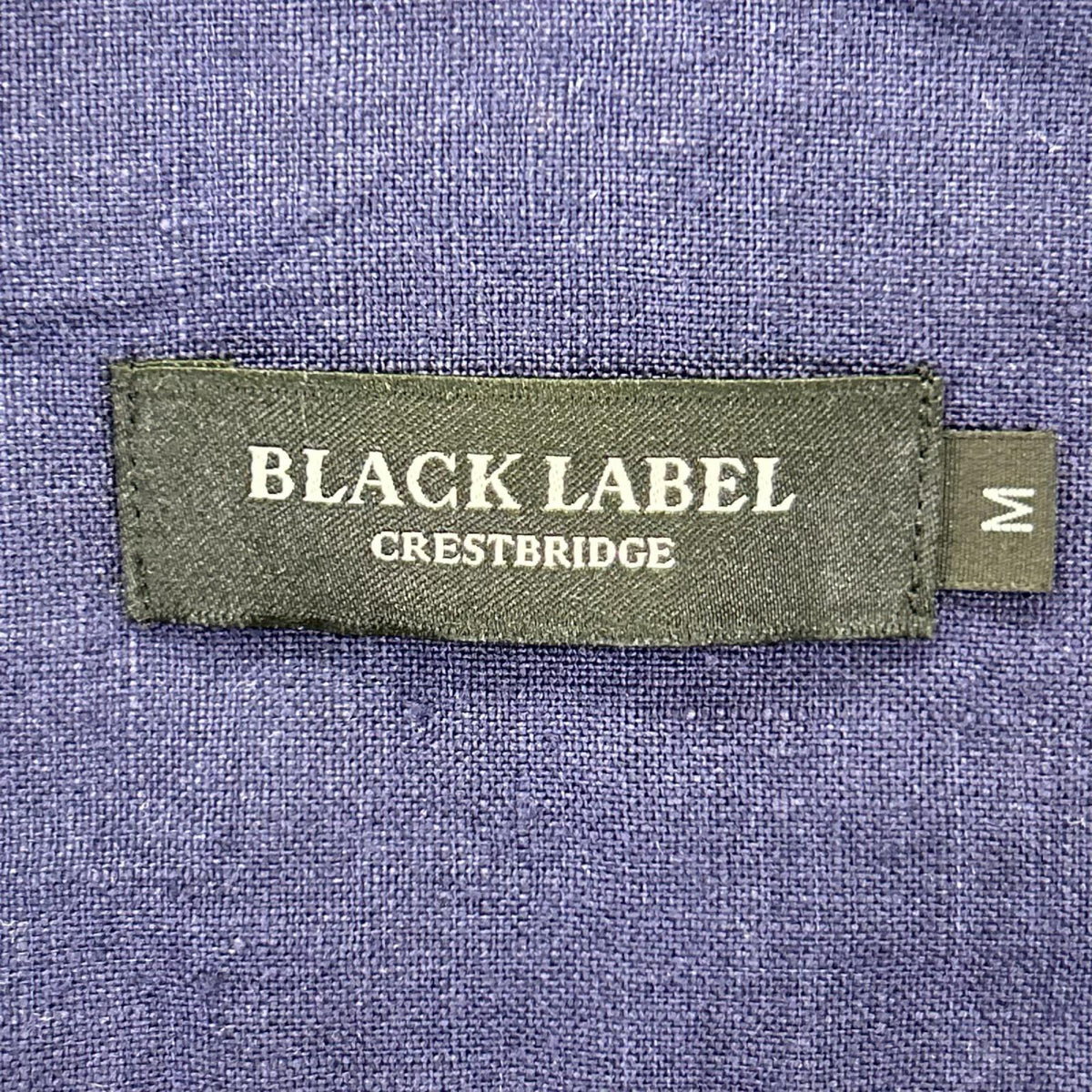 Burberry Black Label バーバリーブラックレーベル 51M41-735-28 ネイビー リネン フラワー総柄 ショートスリーブシャツ トップス