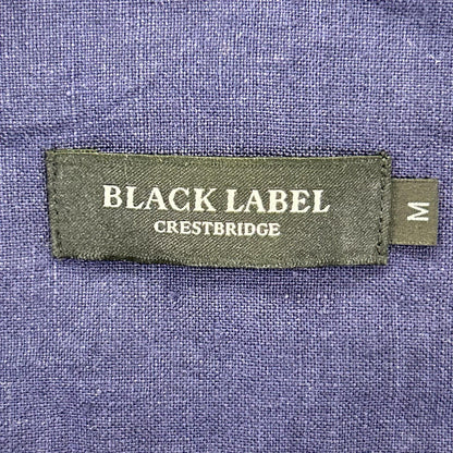 Burberry Black Label バーバリーブラックレーベル 51M41-735-28 ネイビー リネン フラワー総柄 ショートスリーブシャツ トップス