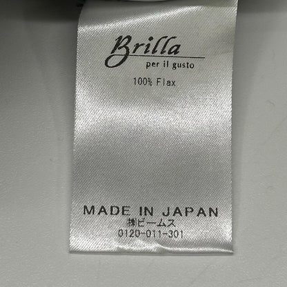 Brilla per il gusto ブリッラ ペル イル グスト インディゴ リネン ハーフボタン プルオーバーシャツ トップス
