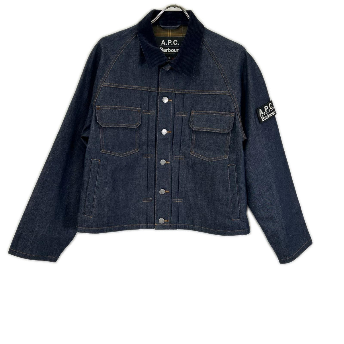 Barbour バブアー ×A.P.C. 251MCAS173 インディゴ SPEY スペイ デニムジャケット ジャケット