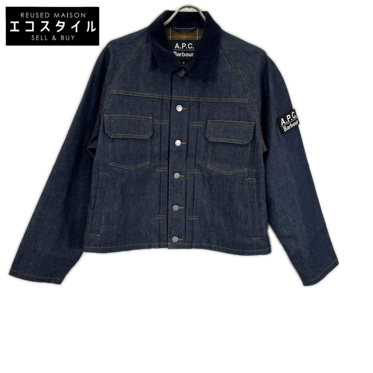 Barbour バブアー ×A.P.C. 251MCAS173 インディゴ SPEY スペイ デニムジャケット ジャケット