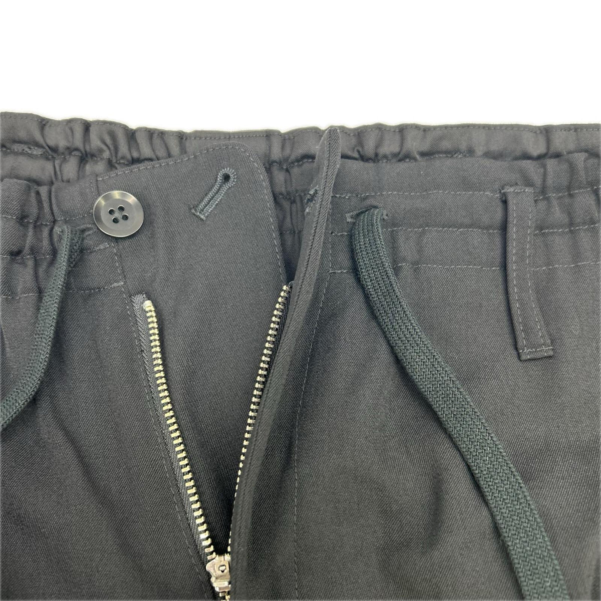 Ground Y グラウンドワイ GA-P07-101 ブラック WOOL GABARDINE STANDARD RIBBED HEM CARGO カーゴパンツ ボトムス