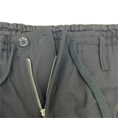 Ground Y グラウンドワイ GA-P07-101 ブラック WOOL GABARDINE STANDARD RIBBED HEM CARGO カーゴパンツ ボトムス