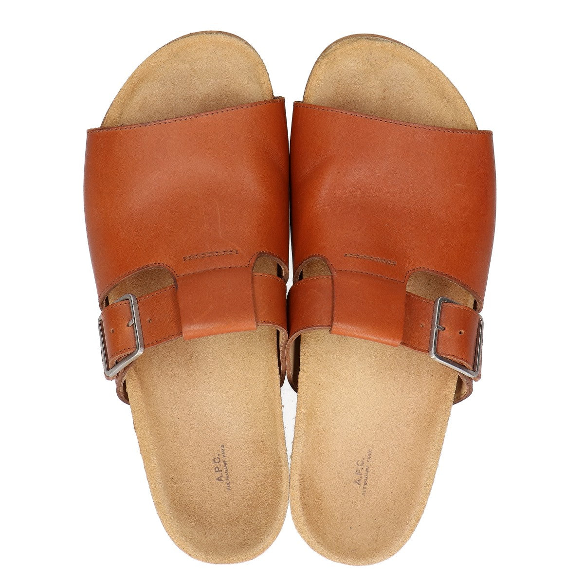 A.P.C. アーペーセー Mules Gabriel レザー フラット サンダル シューズ