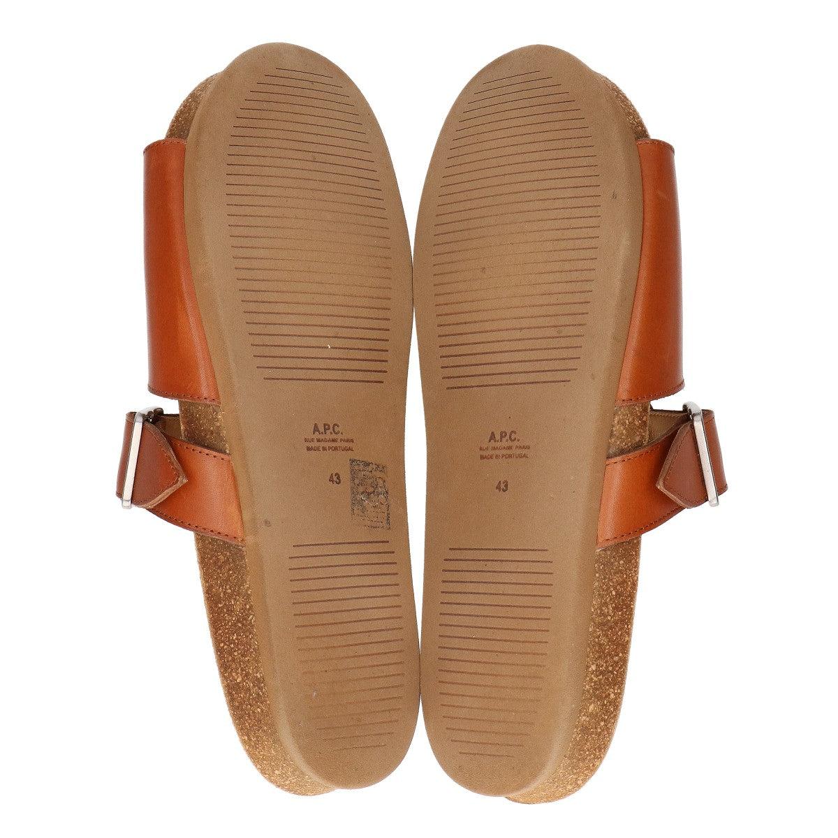A.P.C. アーペーセー Mules Gabriel レザー フラット サンダル シューズ