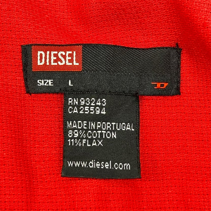 DIESEL ディーゼル 90s~00s レッド 旧タグ パンドラ期 リネン混 シャツ トップス
