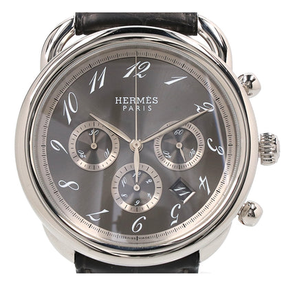 HERMES エルメス 新品仕上げ済み AR4.910 □K アルソー クロノグラフ 自動巻き 腕時計