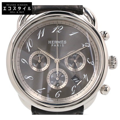 HERMES エルメス 新品仕上げ済み AR4.910 □K アルソー クロノグラフ 自動巻き 腕時計
