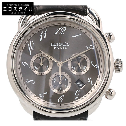 HERMES エルメス 新品仕上げ済み AR4.910 □K アルソー クロノグラフ 自動巻き 腕時計