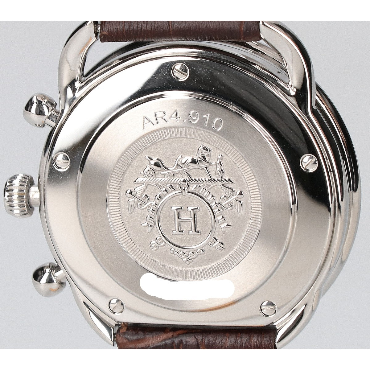 HERMES エルメス 新品仕上げ済み AR4.910 ブラウン文字盤 アルソー クロノグラフ 自動巻き 腕時計
