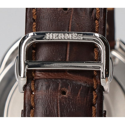 HERMES エルメス 新品仕上げ済み AR4.910 ブラウン文字盤 アルソー クロノグラフ 自動巻き 腕時計