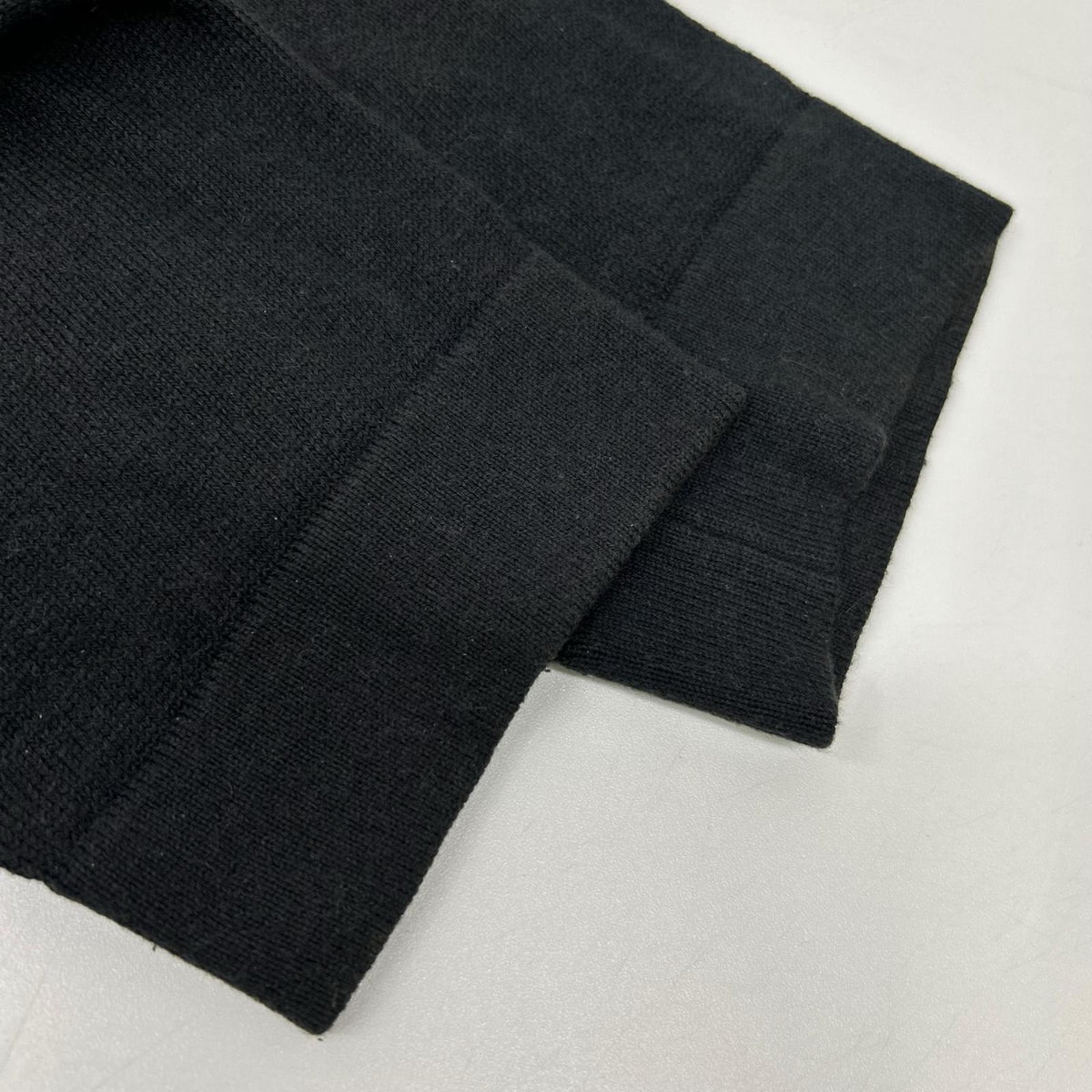 HERMES エルメス レッド×ブラック シルク×カシミア 切り替えシャツ トップス