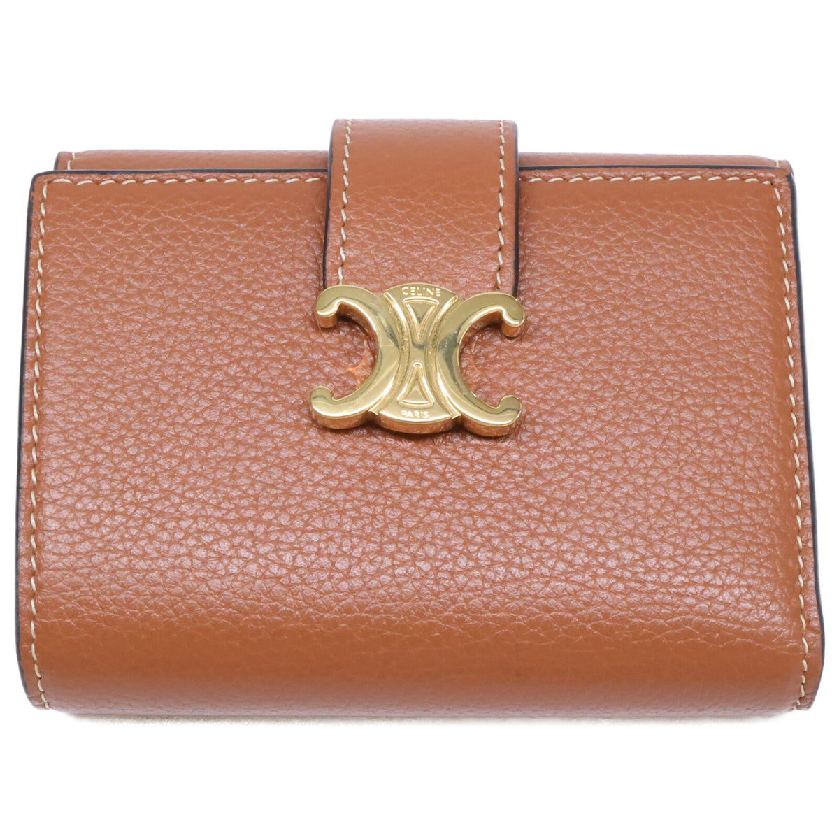 CELINE セリーヌ 【美品】10M963 ファイン ストラップウォレット ニノ / サプルグレインドカーフスキン 三つ折り財布 三つ折り財布（小銭入れあり）