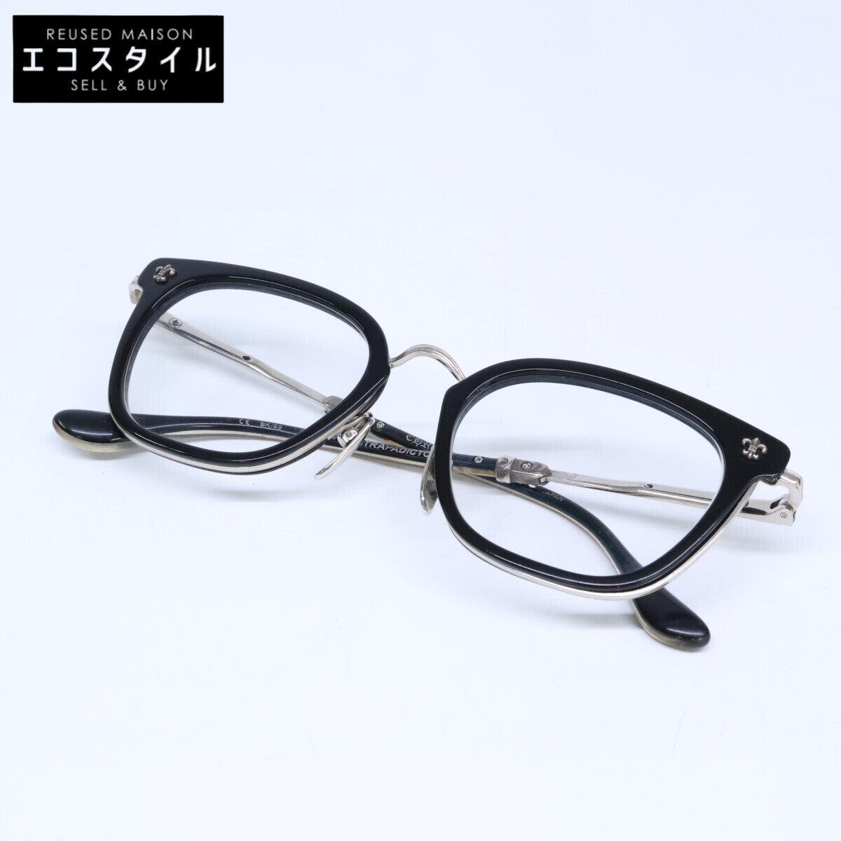 Chrome hearts クロムハーツ STRAPADICTOME フレアモチーフ ウェリントン メガネ 眼鏡
