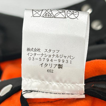 MM6 エムエムシックス 132040567 ブラック エコレザー デザイン ノースリーブロングコート コート