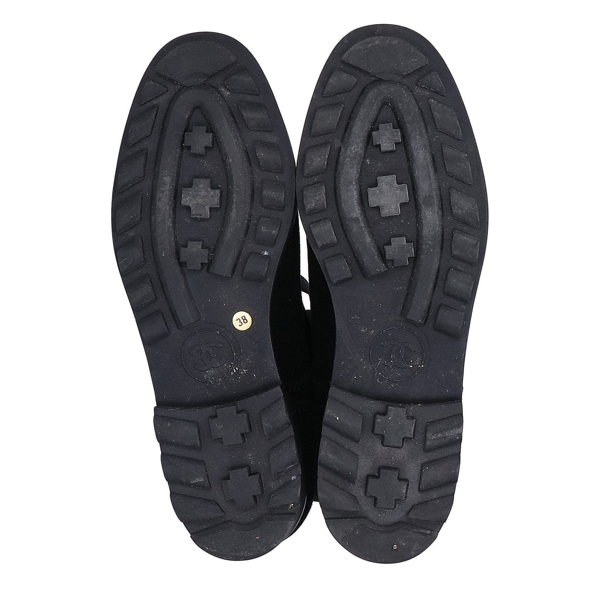 CHANEL シャネル 501035 ココマーク スエード レースアップ ショートブーツ シューズ