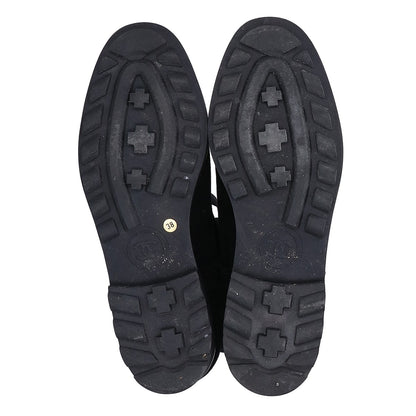 CHANEL シャネル 501035 ココマーク スエード レースアップ ショートブーツ シューズ